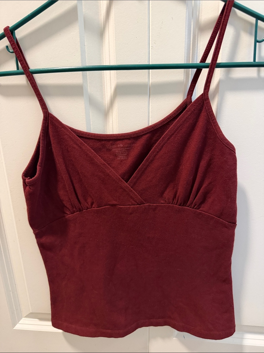 Brandy Melville Women’s Burgundy Spaghetti Strap Tank Top